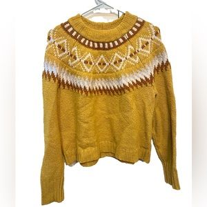 Soft and thick mustard-yellow sweater